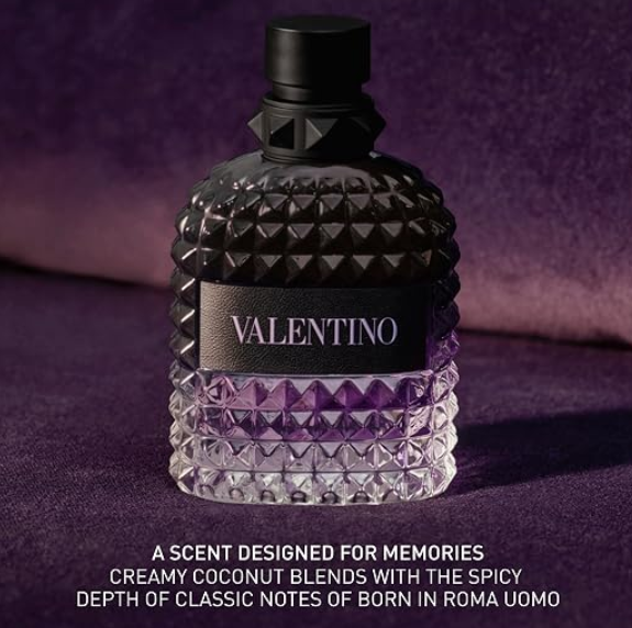 Valentino Uomo Born in Roma Purple Melancholia 3.4 fl oz 100ml in hand