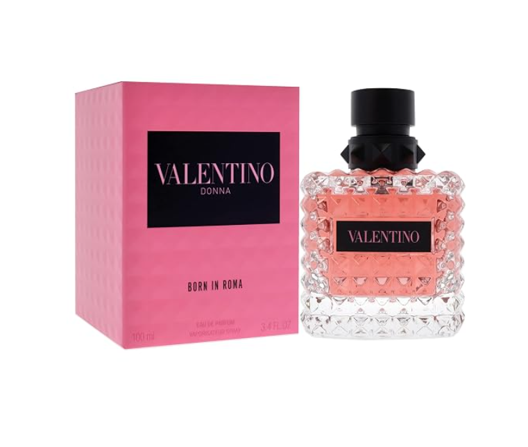Valentino Donna Born In Roma EDP bottle and pink box side