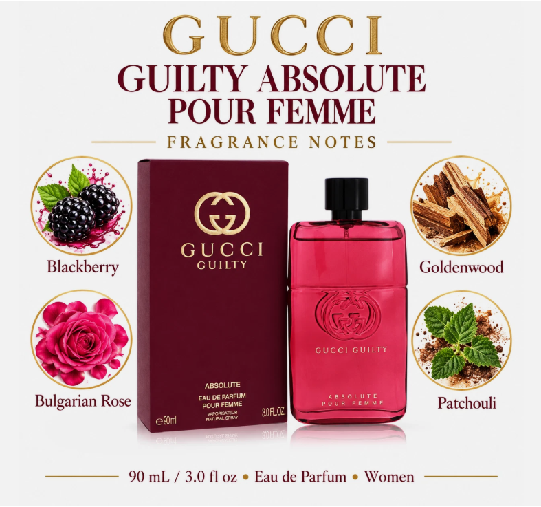 Gucci Guilty Absolute Pour Femme EDP for Women 3.0 oz / 90ml