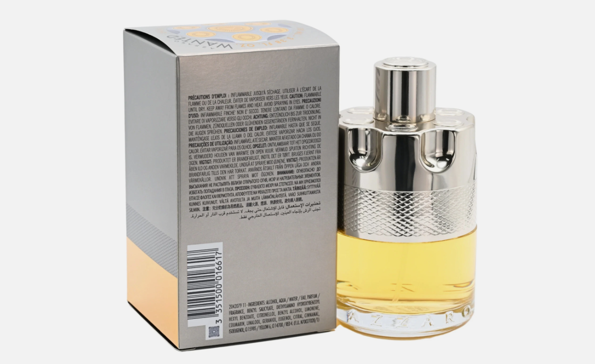 Azzaro Wanted EDT box back with barcode