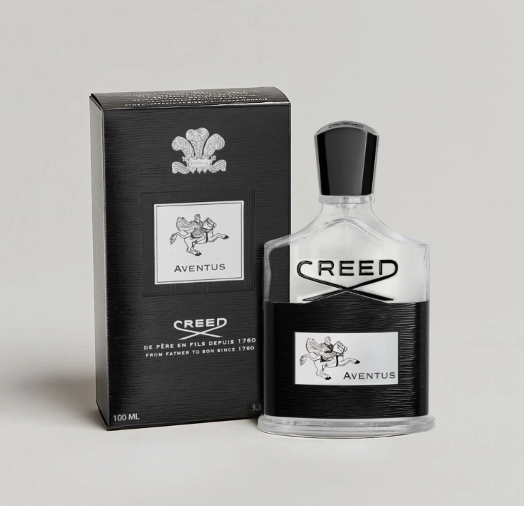 Creed Aventus EDP bottle and box lifestyle shot